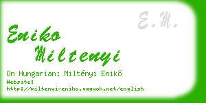 eniko miltenyi business card