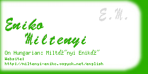 eniko miltenyi business card